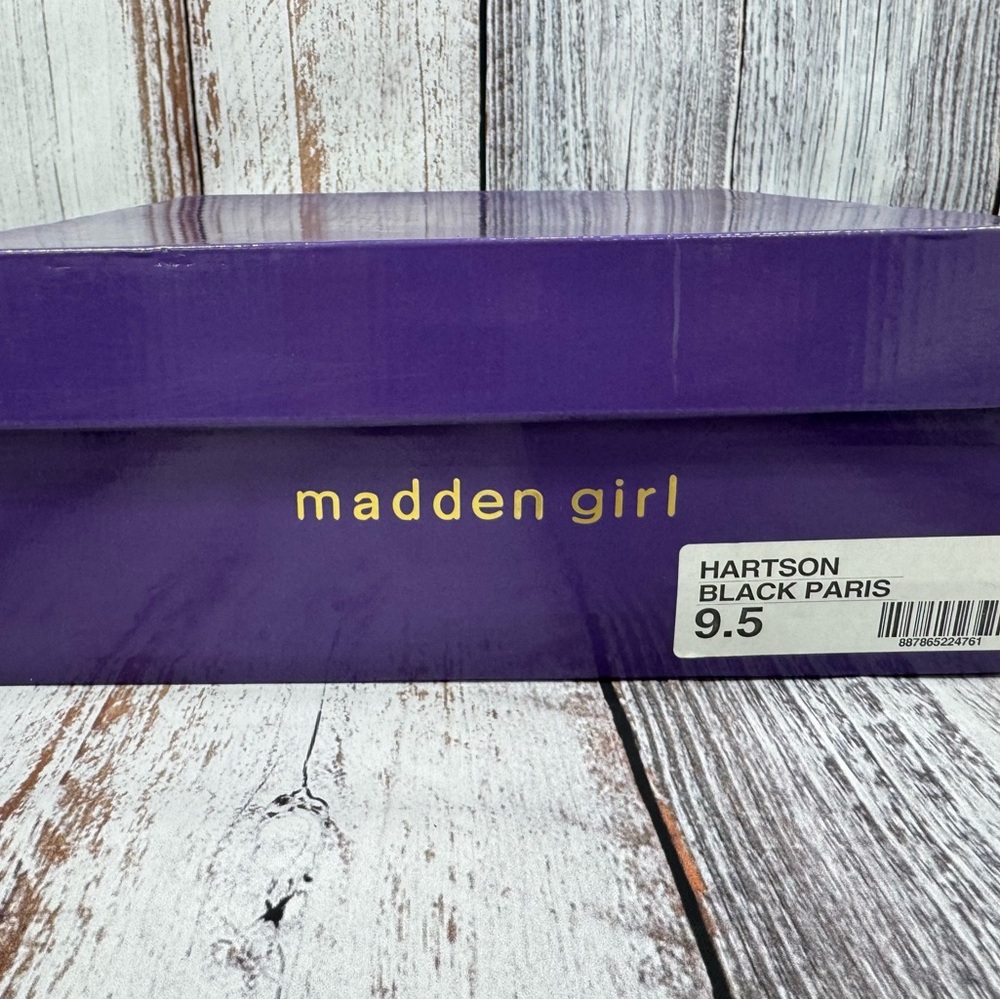 NWOT Madden Girl Black Heeled Boots with Lace-Up & Zippered Design Size 9.5 - Picture 11 of 11